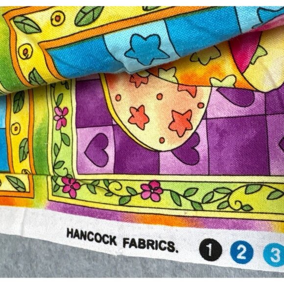 Hancock Fabrics Tea Cup Pattern Fabric 1/2 yard x 43" Multicolor - Picture 4 of 5